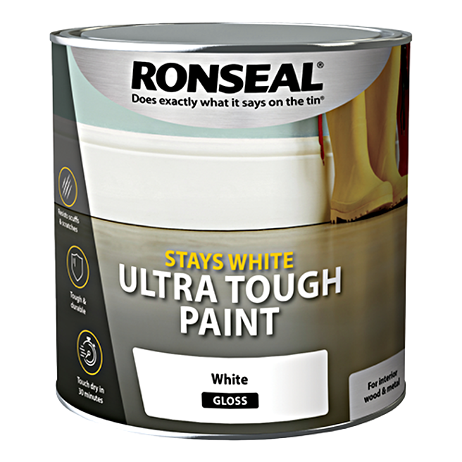 Gloss white deals paint for wood